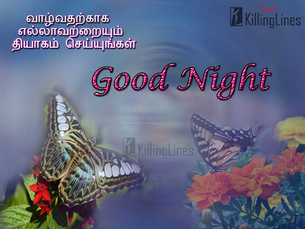 Tamil Greetings For Good Night Wishes | Tamil.Killinglines.com