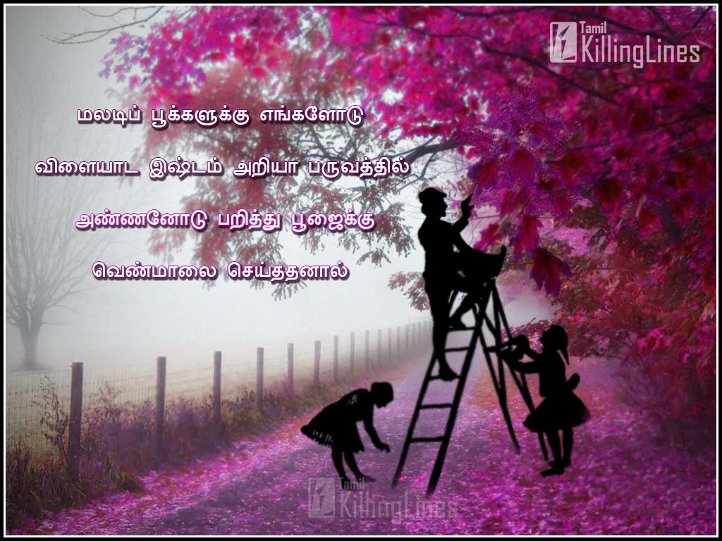 Beautiful Brother Sister Childhood Quotes And Images In Tamil